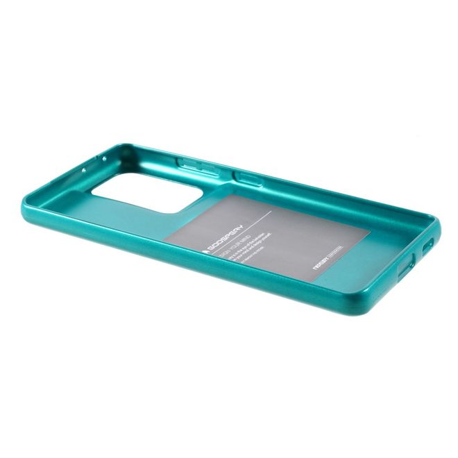 Goospery - Samsung Galaxy S21 Ultra Handy Hülle - TPU Soft Case - i Jelly Metal Series - grün