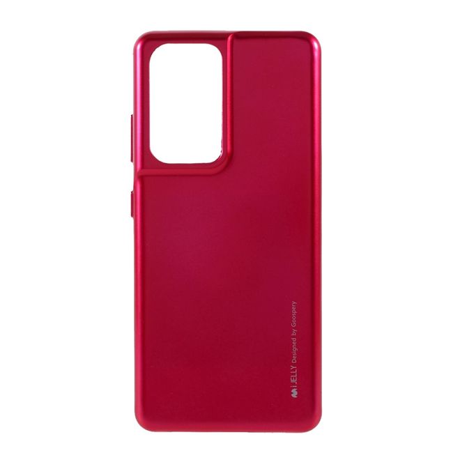 Goospery - Samsung Galaxy S21 Ultra Handy Hülle - TPU Soft Case - i Jelly Metal Series - rosa