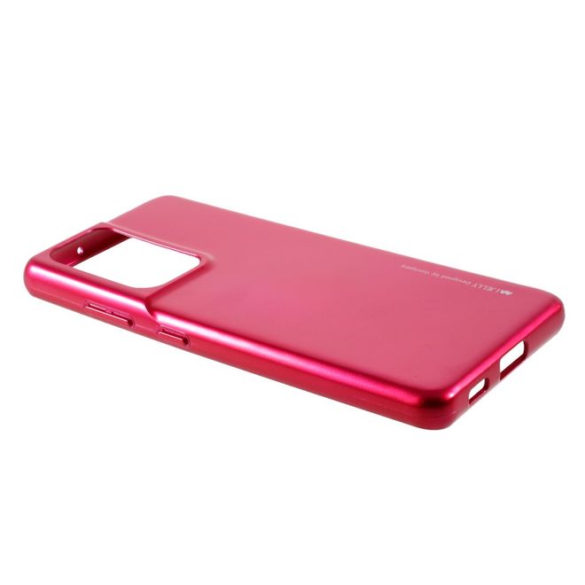 Goospery - Samsung Galaxy S21 Ultra Handy Hülle - TPU Soft Case - i Jelly Metal Series - rosa