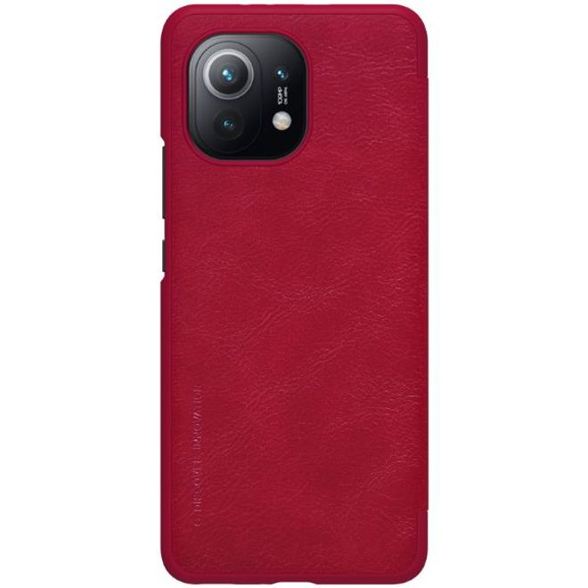 Nillkin - Xiaomi Mi 11 Hülle - Leder Book Case - Qin Series - rot