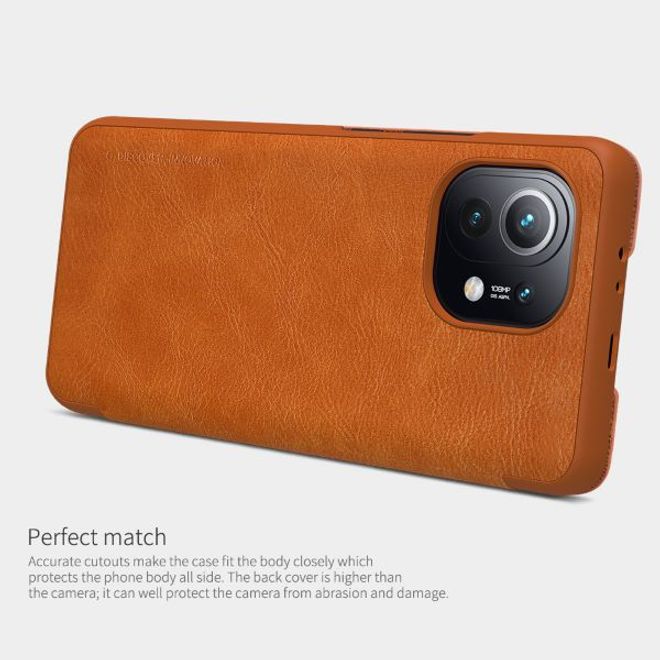 Nillkin - Xiaomi Mi 11 Hülle - Leder Book Case - Qin Series - rot