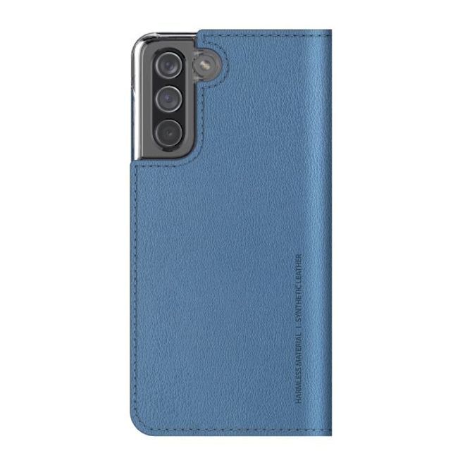 Araree - Samsung Galaxy S21+ Hülle - Case aus Kunstleder - Mustang Diary Series - blau