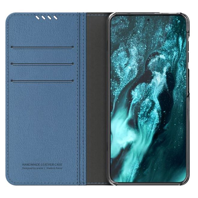 Araree - Samsung Galaxy S21+ Hülle - Case aus Kunstleder - Mustang Diary Series - blau