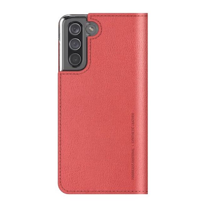 Araree - Samsung Galaxy S21+ Hülle - Case aus Kunstleder - Mustang Diary Series - rot