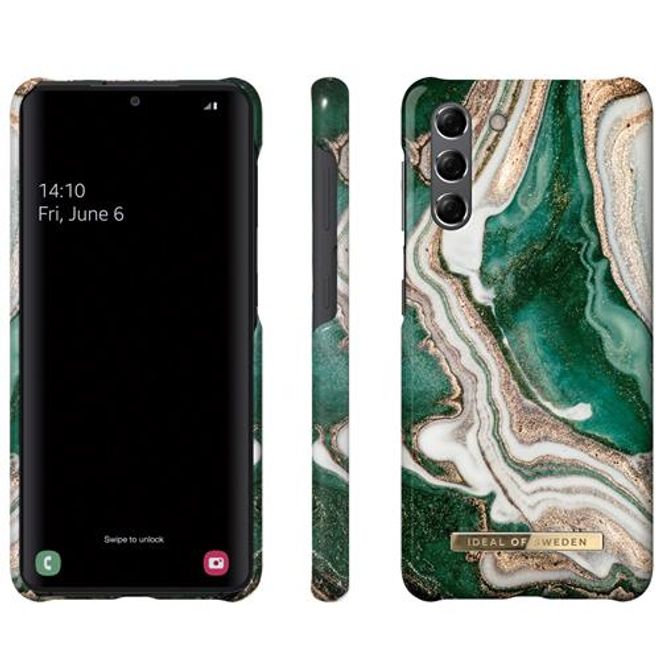 iDeal of Sweden - Samsung Galaxy S21 Hülle - Printed Case - Golden Jade Marble