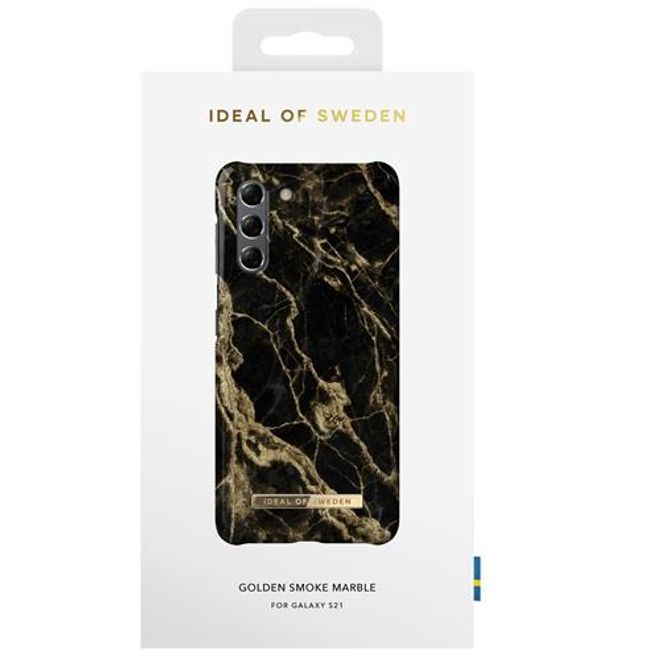 iDeal of Sweden - Samsung Galaxy S21 Hülle - Printed Case - Golden Smoke Marble