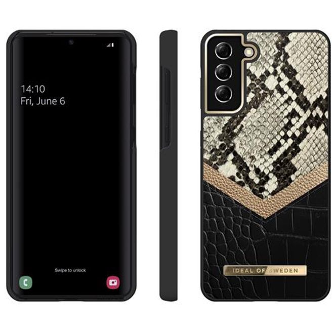 iDeal of Sweden - Samsung Galaxy S21+ Hülle, Designer Case Midnight Python - mehrfarbig