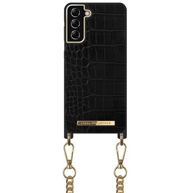 iDeal of Sweden - Samsung Galaxy S21+ Hülle - Designer Necklace Case Neo Noir Croco - schwarz