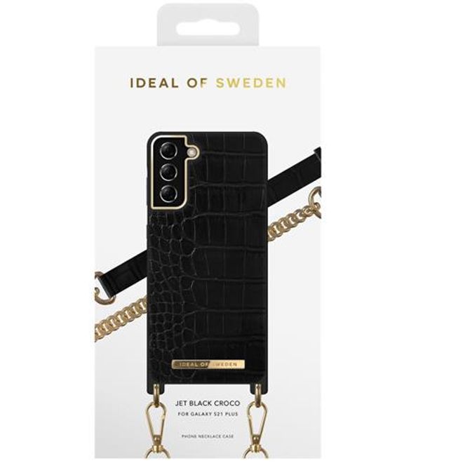 iDeal of Sweden - Samsung Galaxy S21+ Hülle - Designer Necklace Case Neo Noir Croco - schwarz