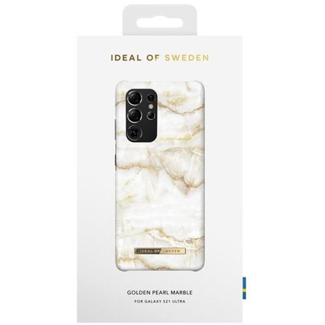 iDeal of Sweden - Samsung Galaxy S21 Ultra Hülle - Printed Case - Golden Pearl Marble
