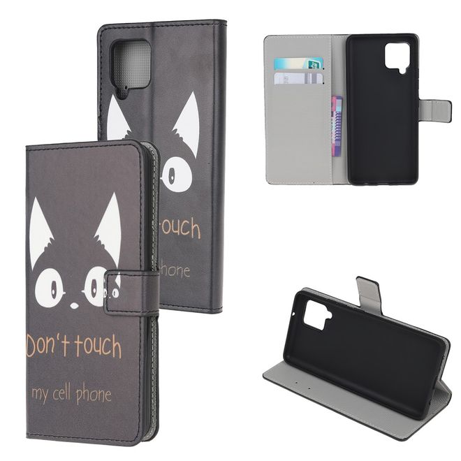 Samsung Galaxy A42 5G Handy Hülle - Leder Bookcover Image Series - fiese Katze und Spruch