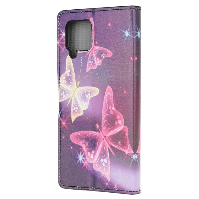 Samsung Galaxy A42 5G Handy Hülle - Leder Bookcover Image Series - leuchtende Schmetterlinge