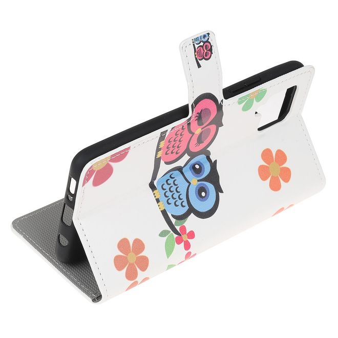 Samsung Galaxy A42 5G Handy Hülle - Leder Bookcover Image Series - Eulenpaar