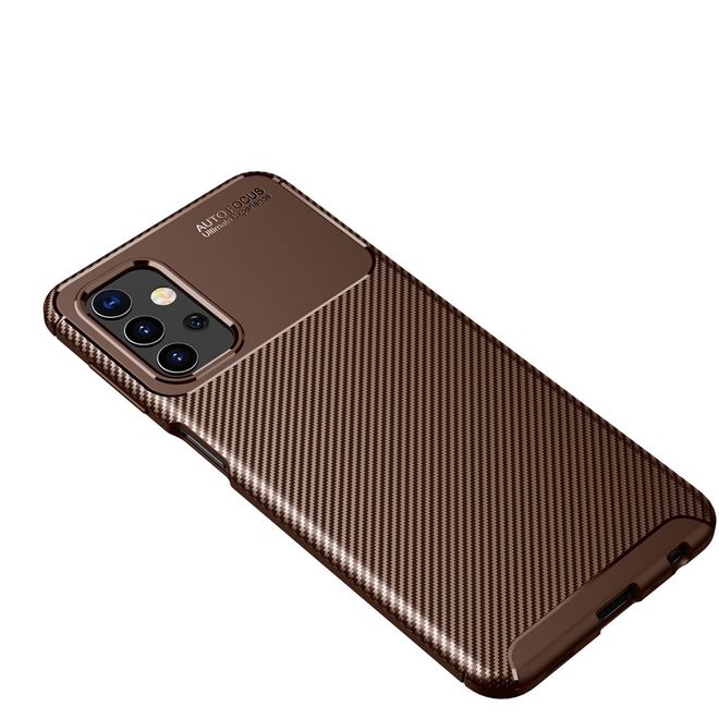 Samsung Galaxy A32 5G Handyhülle - Carbon Fiber TPU Softcase Series - braun
