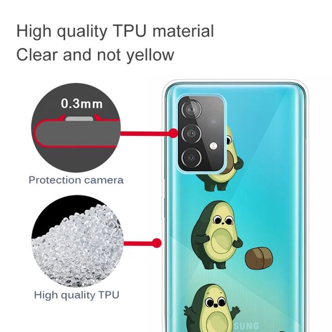 Samsung Galaxy A32 5G Handyhülle - Softcase Image Plastik Series - Avocado Figuren