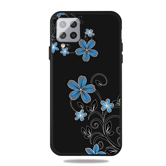 Samsung Galaxy A42 5G Handyhülle - Softcase Image Plastik Series - blaue Blumen