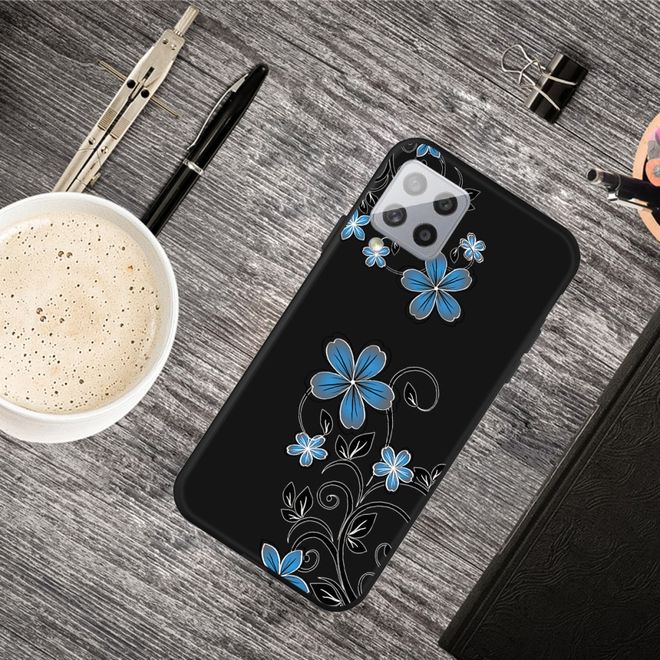 Samsung Galaxy A42 5G Handyhülle - Softcase Image Plastik Series - blaue Blumen