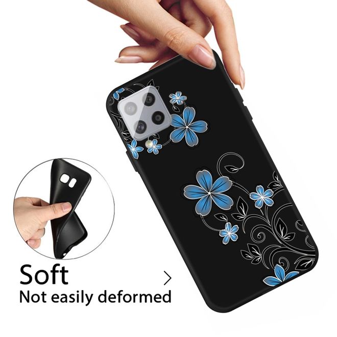 Samsung Galaxy A42 5G Handyhülle - Softcase Image Plastik Series - blaue Blumen