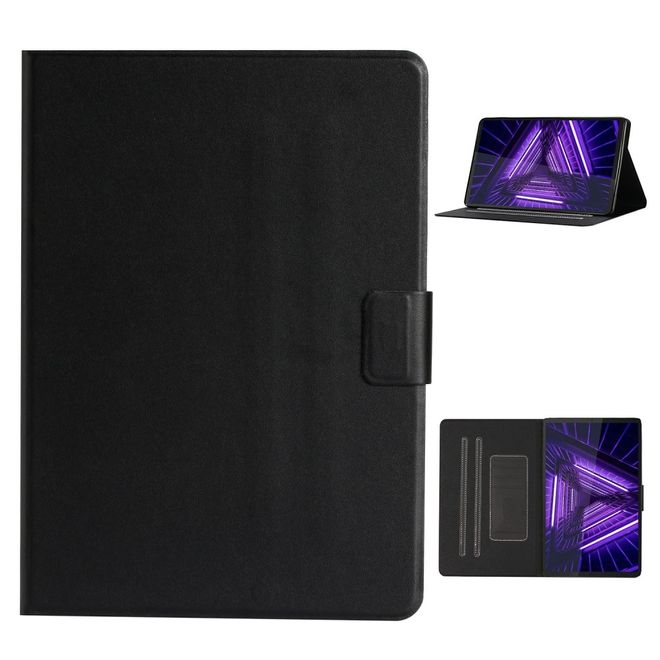 Lenovo Tab M10 HD (2nd Gen) Case - Solid Leather Case with Stand Function - Black