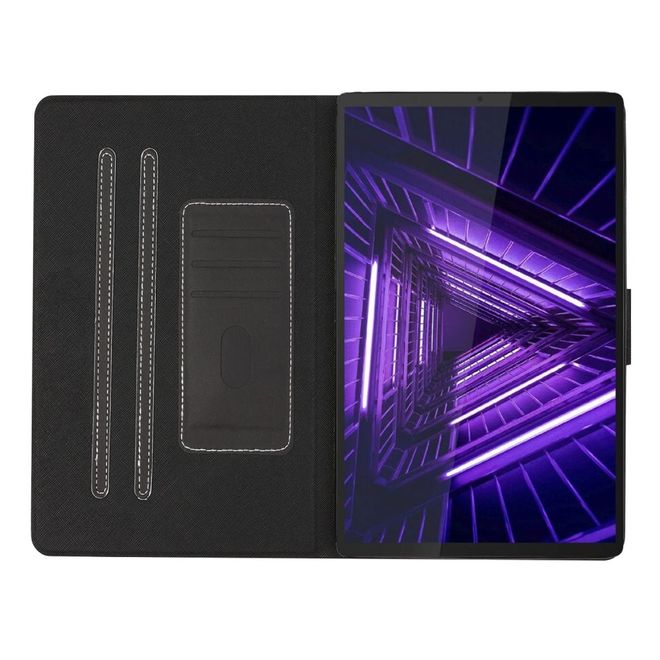 Lenovo Tab M10 HD (2nd Gen) Case - Solid Leather Case with Stand Function - Black