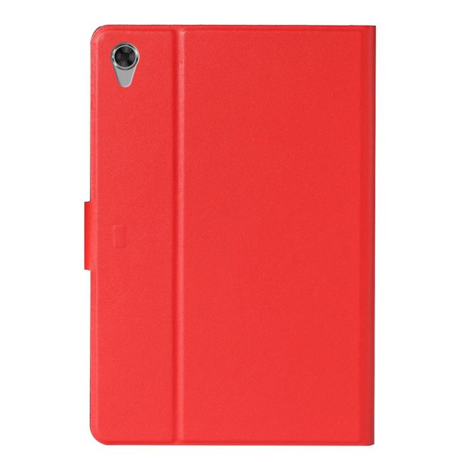 Lenovo Tab M10 HD (2nd Gen) Case - Solid Leather Case with Stand Function - Red