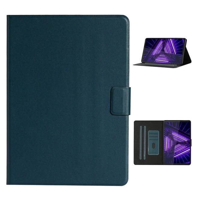 Lenovo Tab M10 HD (2nd Gen) Case - Solid Leather Case with Stand Function - Blue