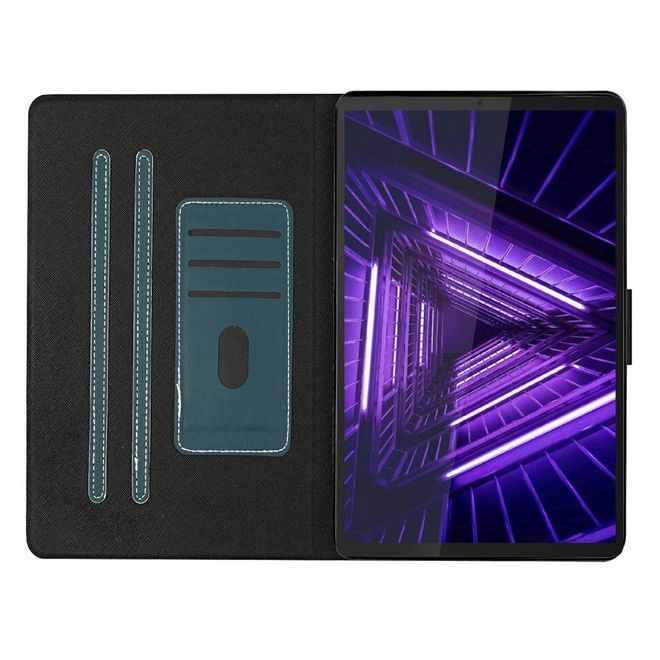 Lenovo Tab M10 HD (2nd Gen) Case - Solid Leather Case with Stand Function - Blue