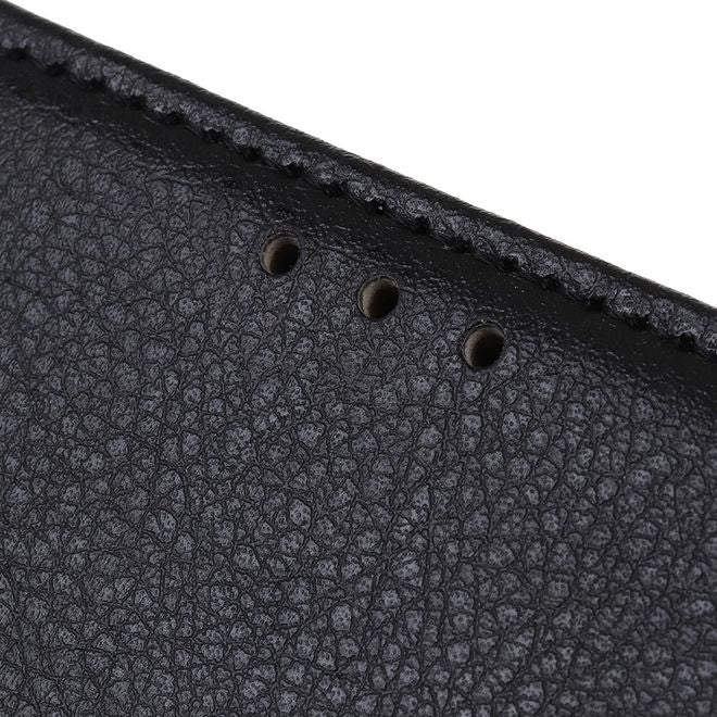 Xiaomi Mi 11 Handy Hülle - Litchi Leder Bookcover Series - schwarz