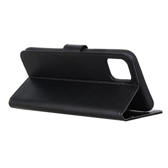 Xiaomi Mi 11 Handy Hülle - Litchi Leder Bookcover Series - schwarz