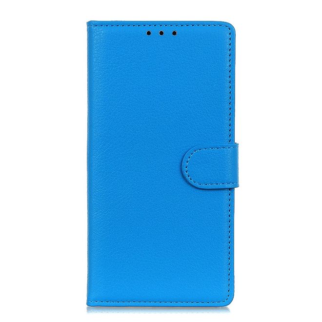 Xiaomi Mi 11 Handy Hülle - Litchi Leder Bookcover Series - blau