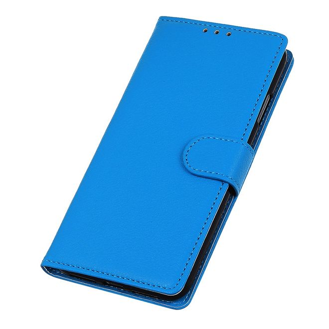 Xiaomi Mi 11 Handy Hülle - Litchi Leder Bookcover Series - blau