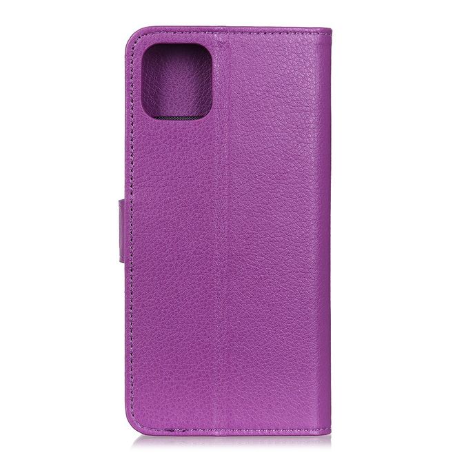 Xiaomi Mi 11 Handy Hülle - Litchi Leder Bookcover Series - purpur