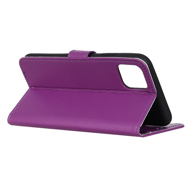 Xiaomi Mi 11 Handy Hülle - Litchi Leder Bookcover Series - purpur