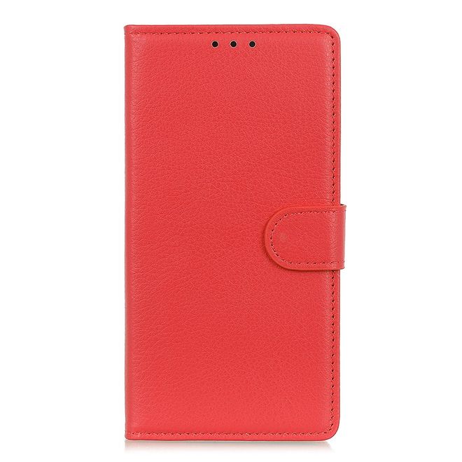 Xiaomi Mi 11 Handy Hülle - Litchi Leder Bookcover Series - rot