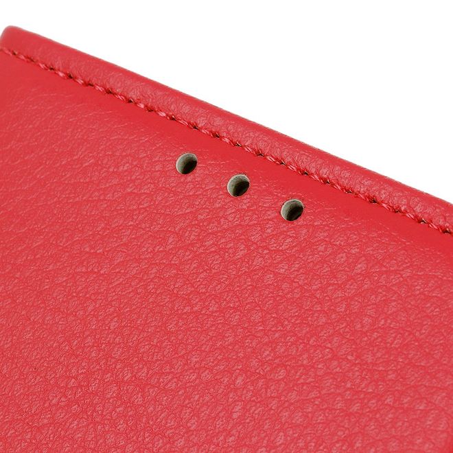 Xiaomi Mi 11 Handy Hülle - Litchi Leder Bookcover Series - rot