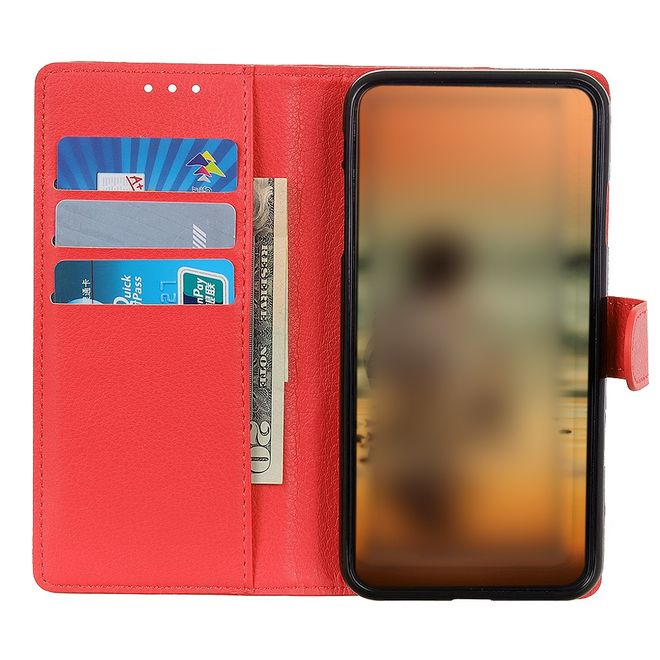 Xiaomi Mi 11 Handy Hülle - Litchi Leder Bookcover Series - rot