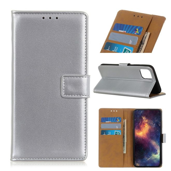 Xiaomi Mi 11 Handy Hülle - Classic II Leder Bookcover Series - silber