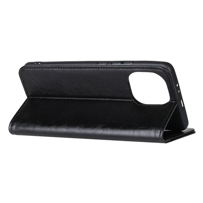 Xiaomi Mi 11 Handy Hülle - Crazy Horse V Leder Bookcover Series - schwarz