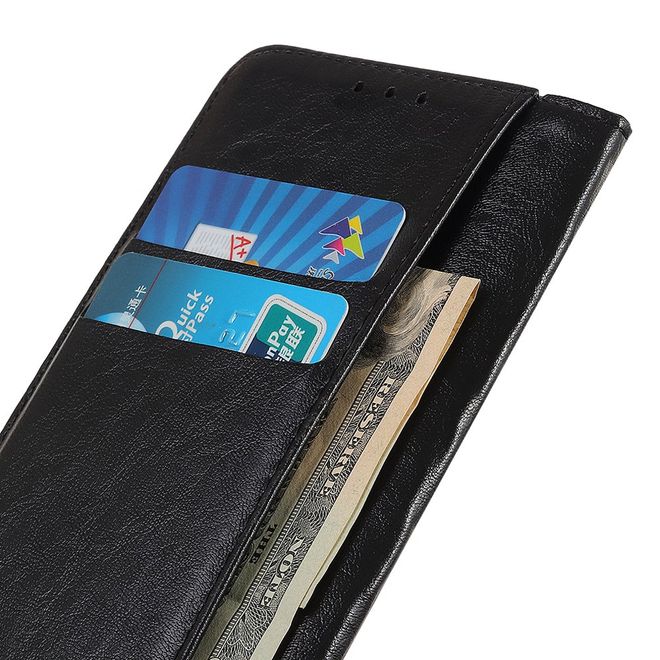 Xiaomi Mi 11 Handy Hülle - Crazy Horse V Leder Bookcover Series - schwarz