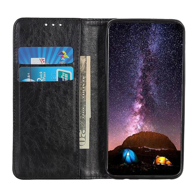 Xiaomi Mi 11 Handy Hülle - Crazy Horse V Leder Bookcover Series - schwarz