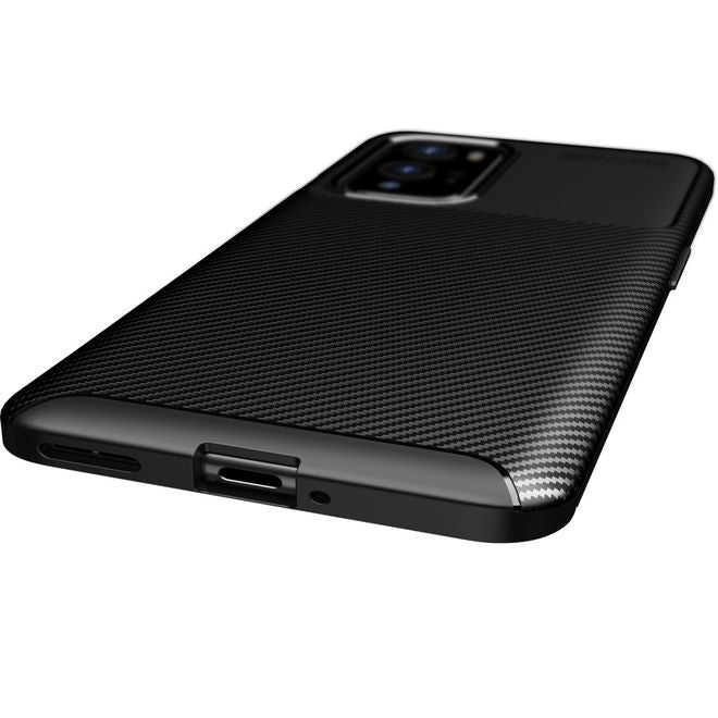 OnePlus 9 Pro Handyhülle - Carbon Fiber TPU Softcase Series - schwarz