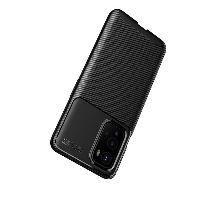 OnePlus 9 Pro Handyhülle - Carbon Fiber TPU Softcase Series - schwarz