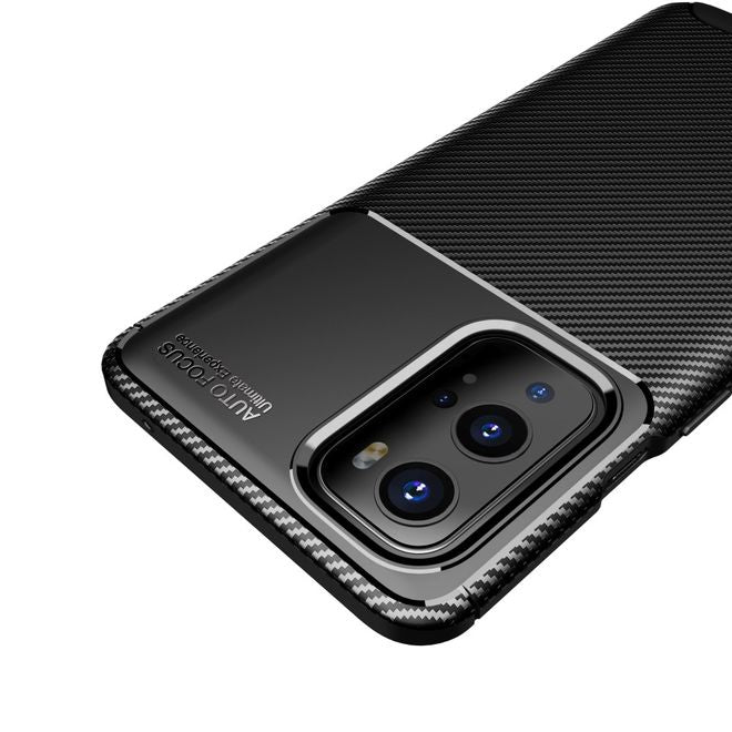 OnePlus 9 Pro Handyhülle - Carbon Fiber TPU Softcase Series - schwarz