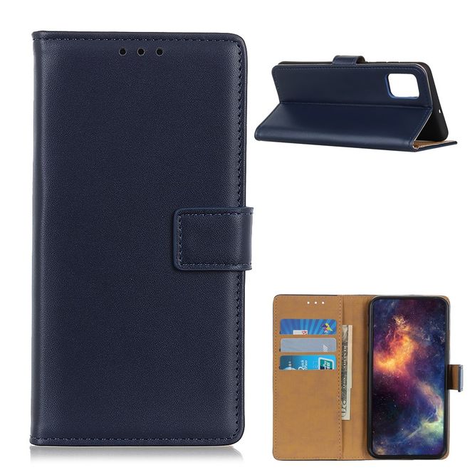 OnePlus 9 Handy Hülle - Classic II Leder Bookcover Series - blau