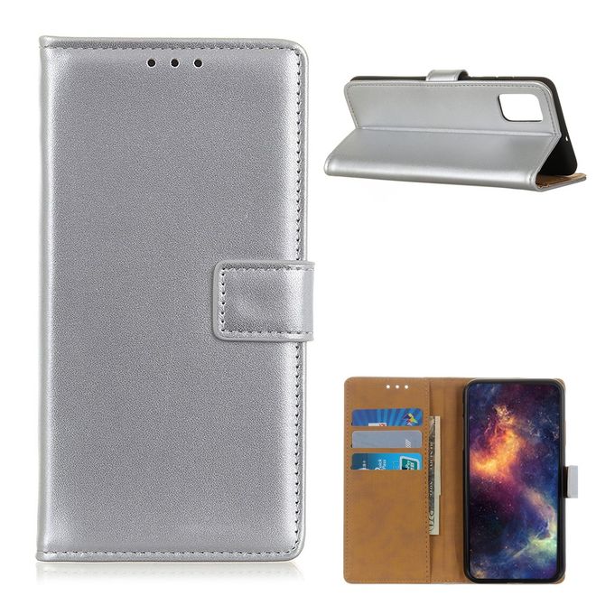 OnePlus 9 Handy Hülle - Classic II Leder Bookcover Series - silber