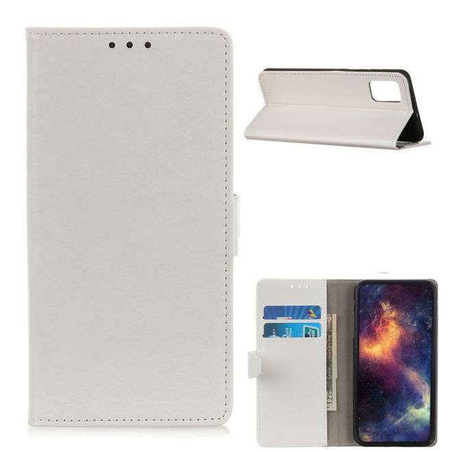 OnePlus 9 Handyhülle - Crazy Horse Leder Bookcover Series - weiss