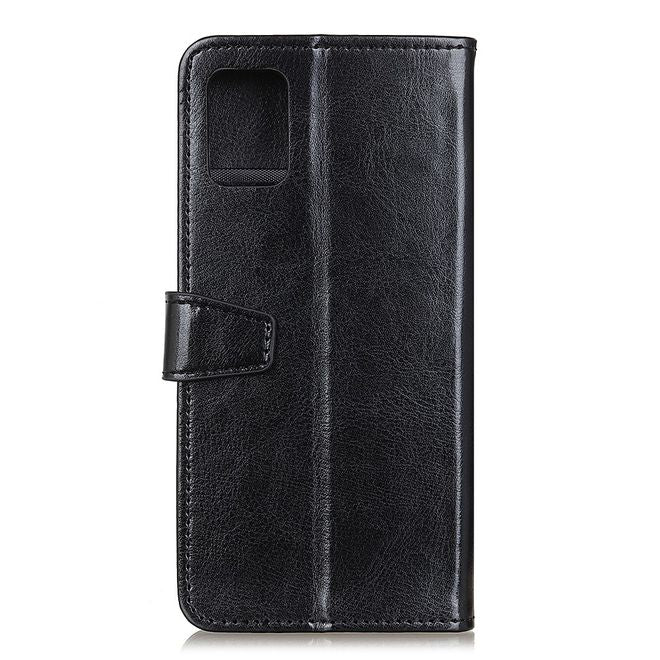 OnePlus 9 Handyhülle - Crazy Horse Leder Bookcover Series - schwarz