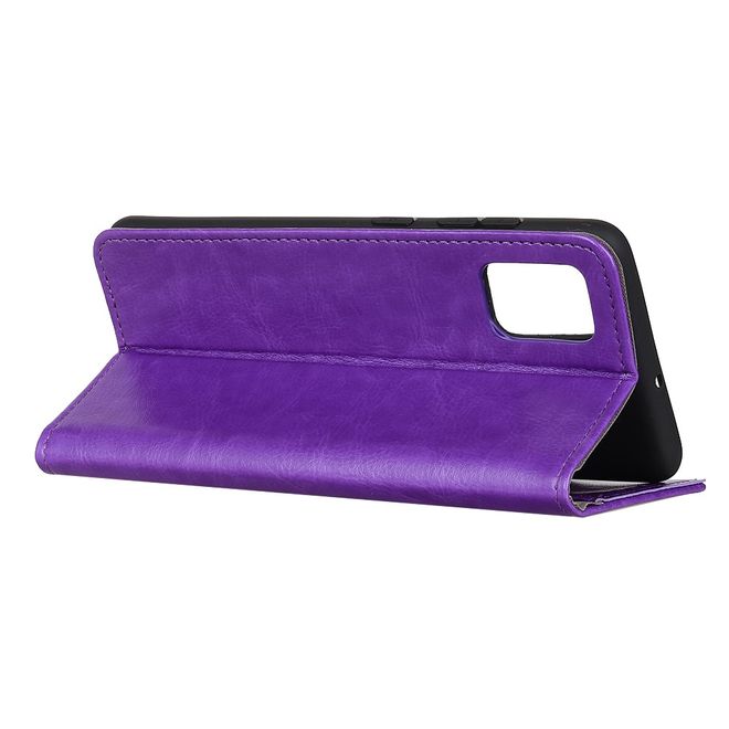 OnePlus 9 Handyhülle - Crazy Horse Leder Bookcover Series - purpur