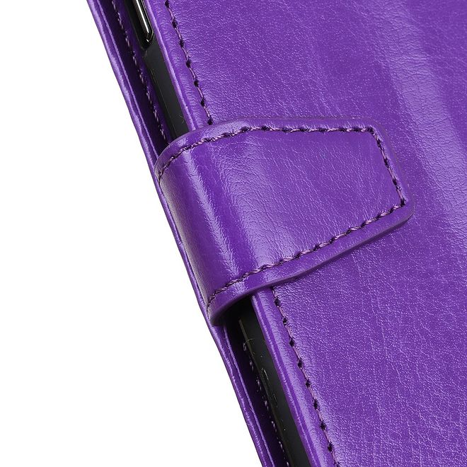 OnePlus 9 Handyhülle - Crazy Horse Leder Bookcover Series - purpur