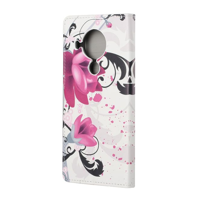 Nokia 5.4 Handy Hülle - Leder Bookcover Image Series - Lotusblüte